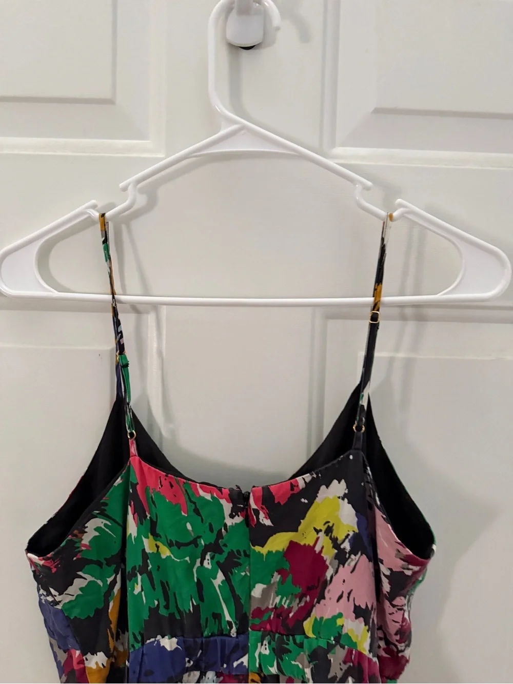 J. Crew Multicolor Floral Midi Dress with Green and Pink Accents